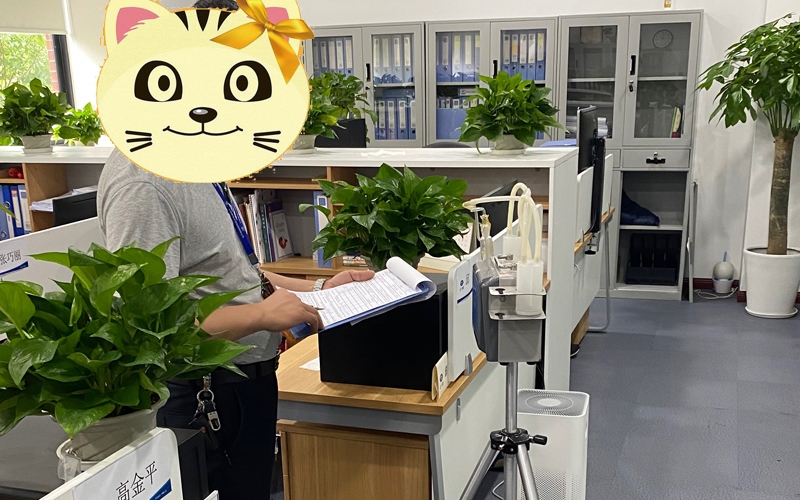 上海辦公室甲醛檢測現(xiàn)場